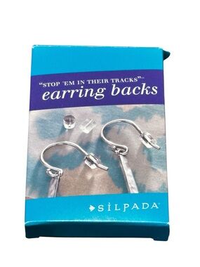 Silpada clear silicone bullet-style earring backs fish hook wires